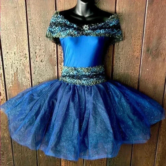 Revolution Dresses & Skirts - Sapphire Blue Lace & Sparkle Tulle Ballet Ballerina Tutu Dance Costume Dress